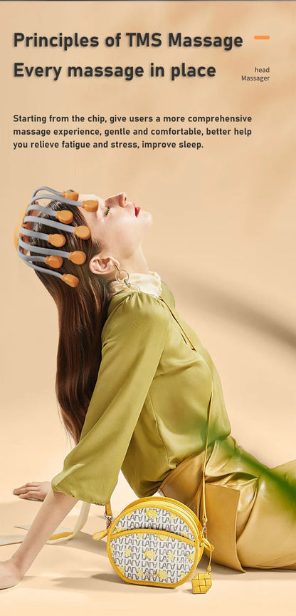 Migraine Head Massager – 360° Octopus Head Relaxation Device with 5 Modes 3