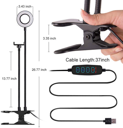 PHOTO STUDIO LED LIGHT WITH PHONE MOBILE HOLDER 3