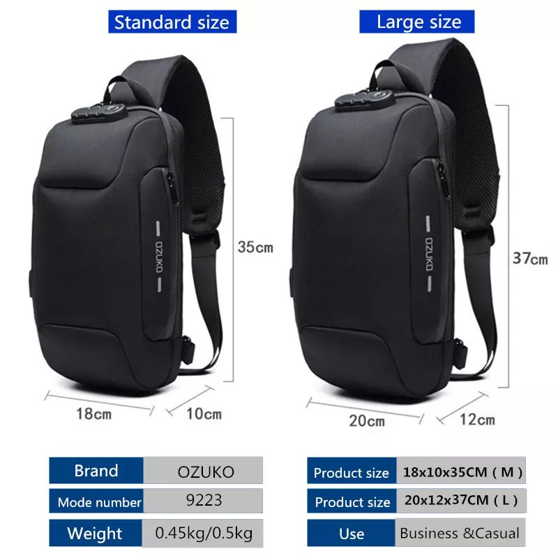 Anti-theft Waterproof Solid Crossbody Bag 3