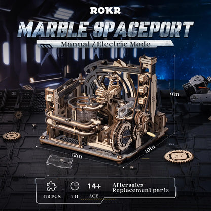 Marble Spaceport Marble Run 3D Wooden Puzzle 3