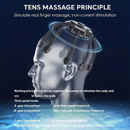 360 Degree Cordless Relaxing Head Massager 3