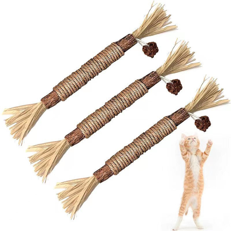 Natural Silvervine Stick Cat Chew Toy-2pcs 3