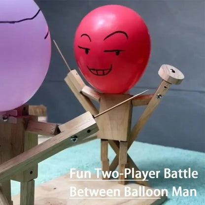 Bamboo Man Wooden Fencing Puppet Battle Game 3