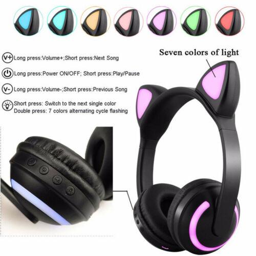 Wireless Cat Ear Headphones Bluetooth Headset 3