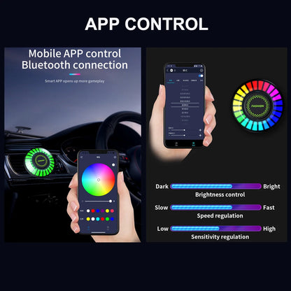 Car Music Rhythm Sound Control Colorful LED Light With Fragrance Holder 3