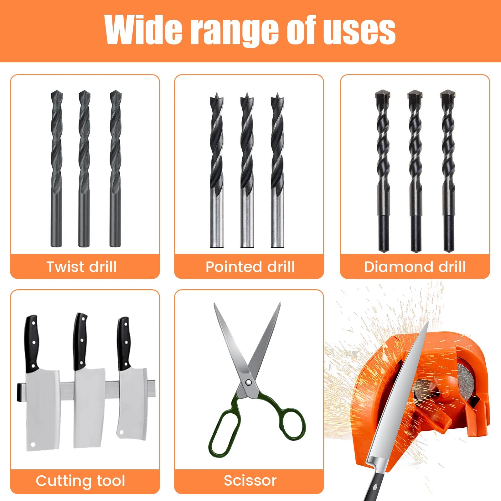 Universal Wear Resistant Drill Bit Diamond Grinding Sharpener 3