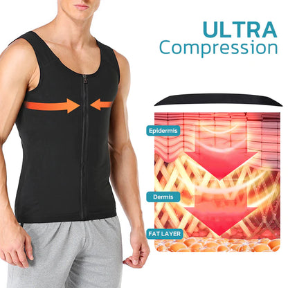 Gynecomastia Compress Zipper Vest 3