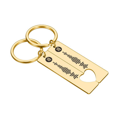 Custom Spotify Code Keychain Heart 3