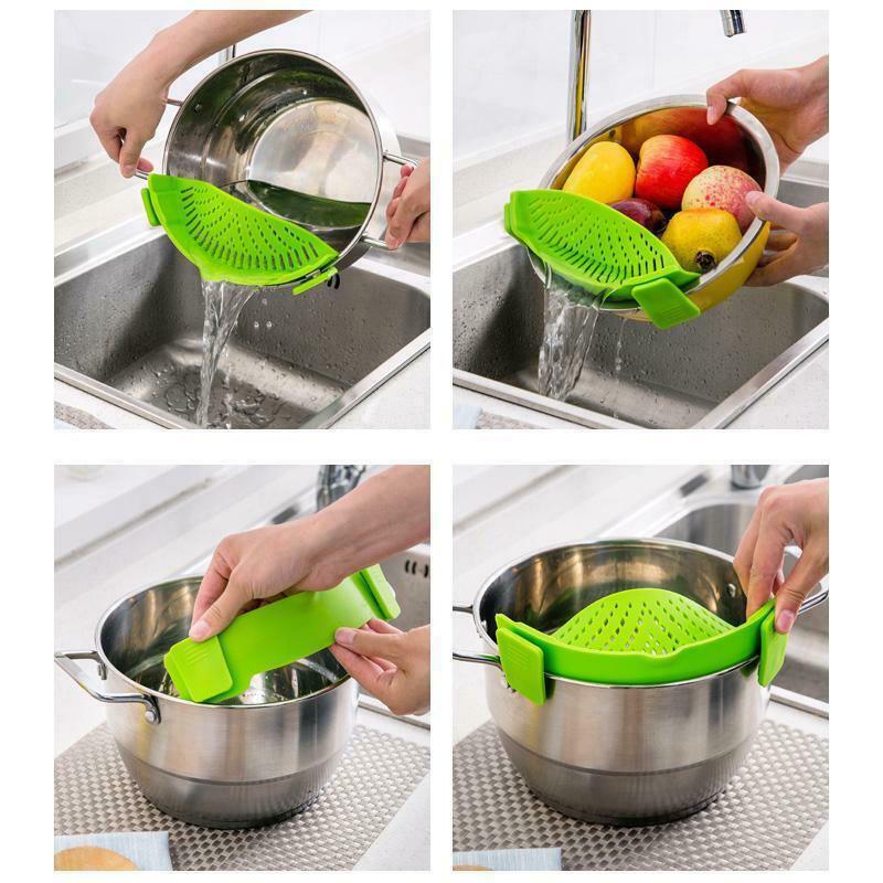 SILICONE CLIP ON POT STRAINER 3