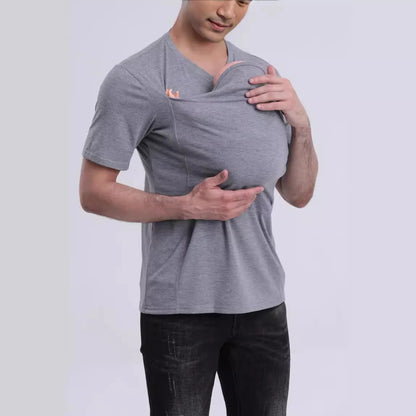 Men's Baby Carrier Safety Kangaroo Pocket Shirt 3