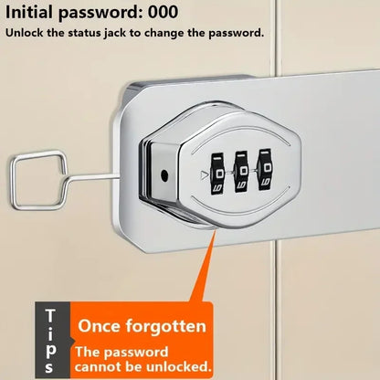 Keyless Cabinet Lock – 3-Digit Combination Hasp Latch for Household Security 3
