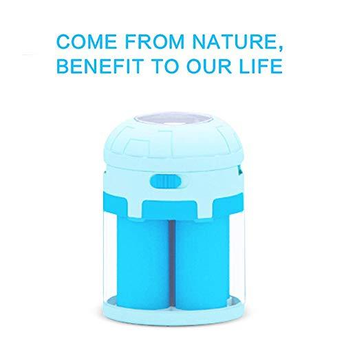 LED Salt Water Chemical Powered Night Light Portable Desk Lamp – Blue 3