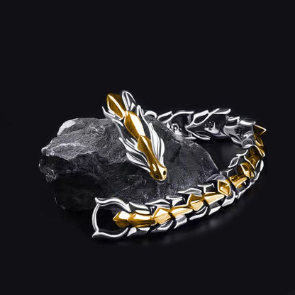 Mens Viking Dragon Keel Chain Link Bracelet 3