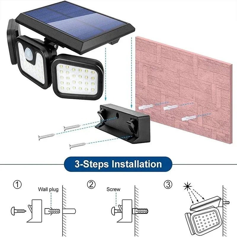Upgraded Wide-Angle Solar Motion Sensor Light 3