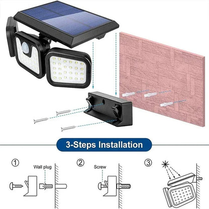 Upgraded Wide-Angle Solar Motion Sensor Light 3