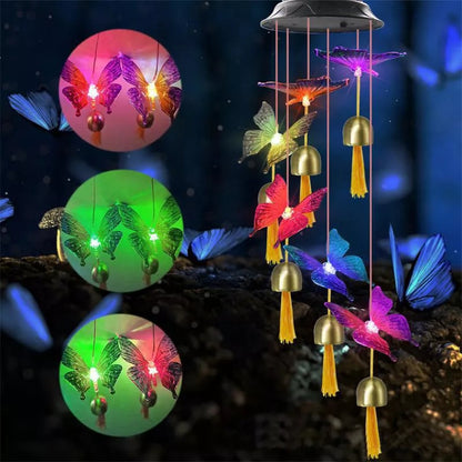 Solar-Powered Dangling Hummingbird Lights 3