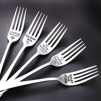 Engraved Fork- I Forking Love You 3