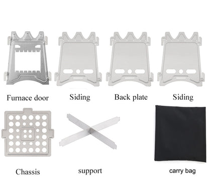Portable Camping Stainless Steel Wood Stove 3
