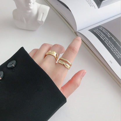 Double Row Geometric Adjustable Ring 3
