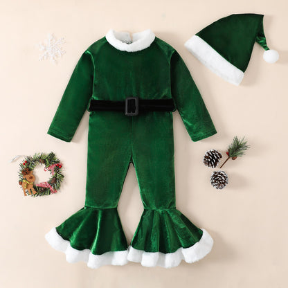 Little Girl Christmas Theme Holiday Bell Set 2