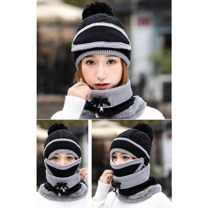 Beanie Hat with Scarf and Mask 3