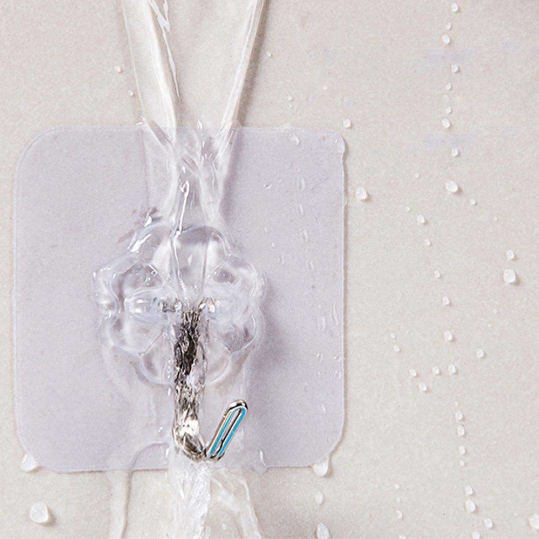 (8 Pack) Transparent Super Suction Wall Hooks 3