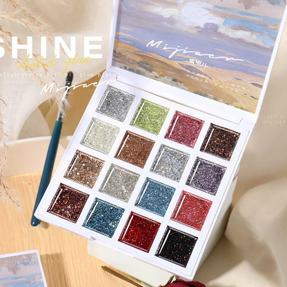 16 Colors Solid Butter Nail Gel Palette 3