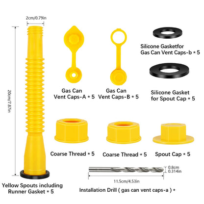 Replacement Gas Can Spout -Set with 8MM Drill 3