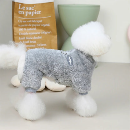 Fleece Pet Elastic Jumpsuit with Pull Ring 3