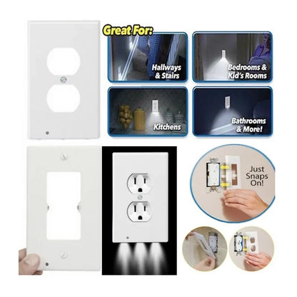 Outlet Wall Plate With Led Night Lights-No Batteries Or Wires 3