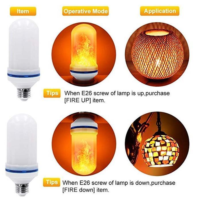 LED Flame Effect Light Bulbs Lamp 3