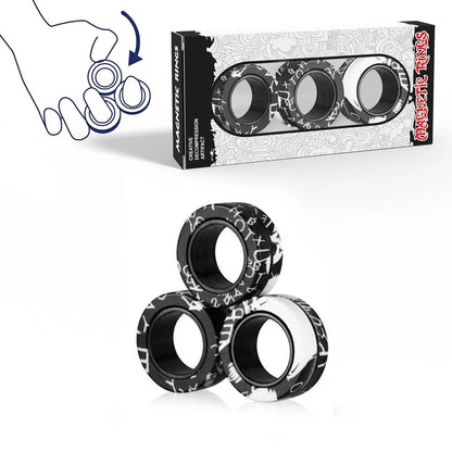Magnetic Fidget Rings – 3-Piece Stress Relief Set 3