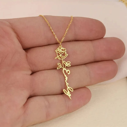 Flower Name Necklace 3