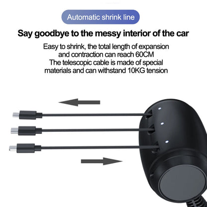 3-in-1 Retractable Backseat Car Charging Station – 36W Fast Charger for All Phones, Headrest Mount for Uber, Lyft, Taxi & Rideshare 3