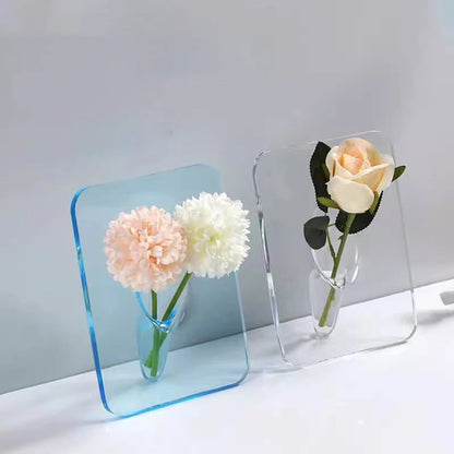 Photo Frame Shaped Clear Acrylic Flower Vase 3