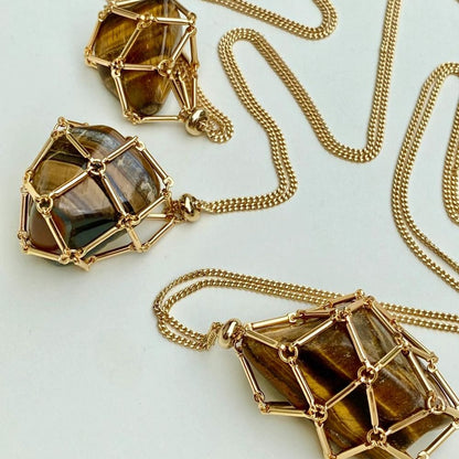 Crystal Stone Holder Necklace 3