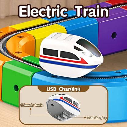 Rainbow Magnetic Train Track Builder Set 3