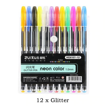 Glitter Gel Pens 12pcs 2