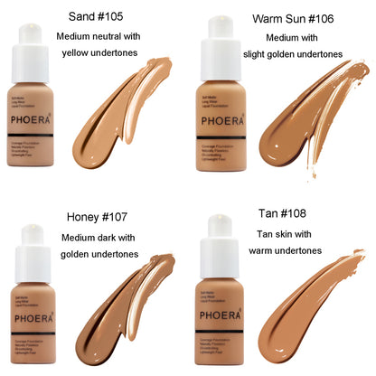 PHOERA Soft Matte Full Coverage Liquid Foundation 3