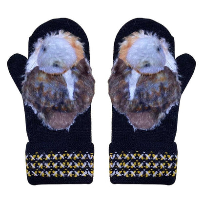 Hand Knitted Nordic Mittens With Owls 3