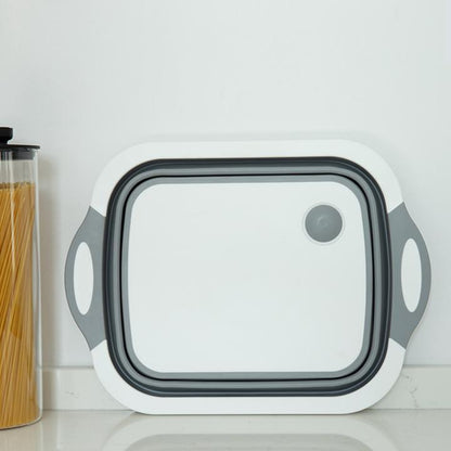 Collapsible Dish Tub&Cutting Board With Draining Plug 3