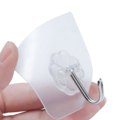 (8 Pack) Transparent Super Suction Wall Hooks 3