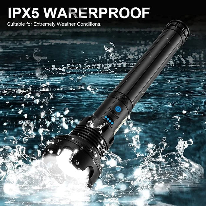 LED Rechargeable Tactical Flashlight 90000 High Lumens 3