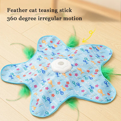 Interactive Cat Mat – Automatic Hide-and-Seek Wand & Feather for Indoor Cats 3