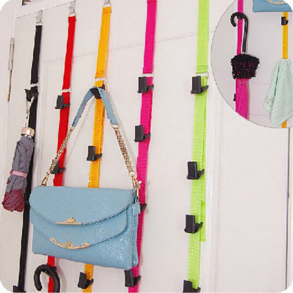 Adjustable Over the Door Purse Hat Cap Hand Bag Rack Organizer 3