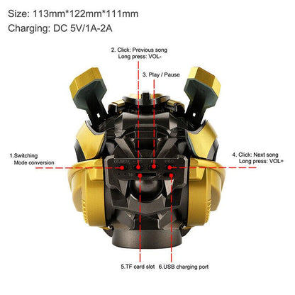 Transformer Bumblebee Wearable Helmet with Bluetooth Speaker 3
