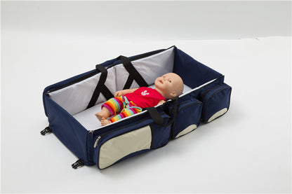 3 in 1 Multi Purpose Diaper Bag Cum Baby Bassinet 3