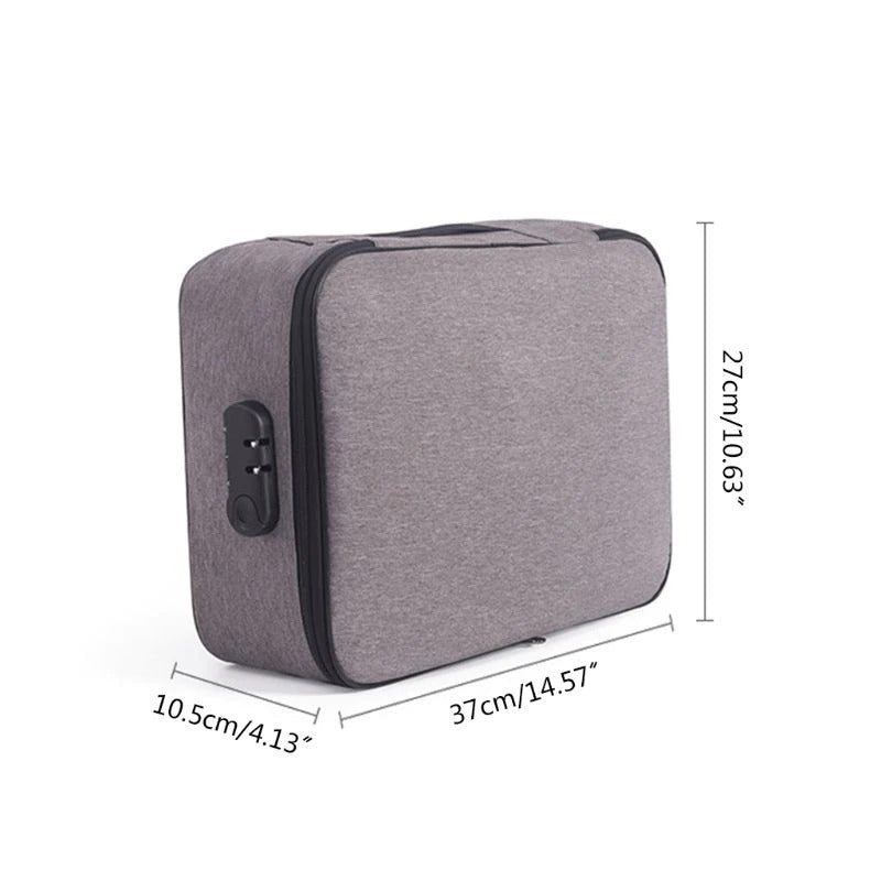 Canvas Documents Organizing Padfolio With Combination Pad Lock 3