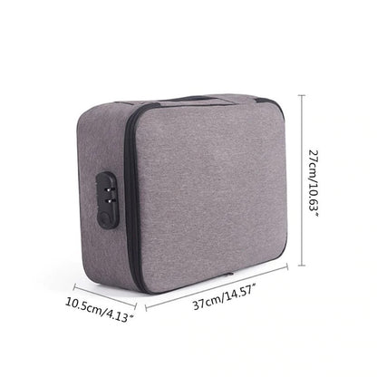 Canvas Documents Organizing Padfolio With Combination Pad Lock 3