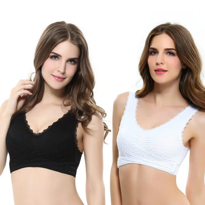Front Cross Wireless Lace Lift Comfort Bra 3